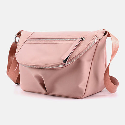 Solid Color Waterproof Casual Crossbody Bag