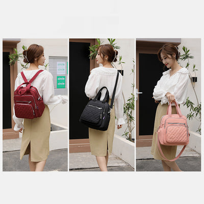 Multifunctional Lightweight Embossing Elegant Handbag Crossbody Bag Backpack