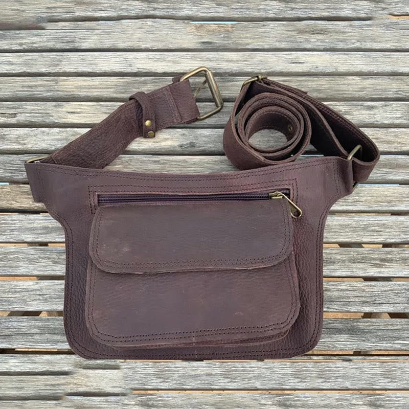 Waist Bag For Outdoor Retro Buckle Utility Belt Bag