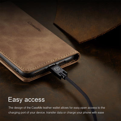 Leather Phone Case Phone Bag for iPhone Samsung with Card Holder Banknote Pocket