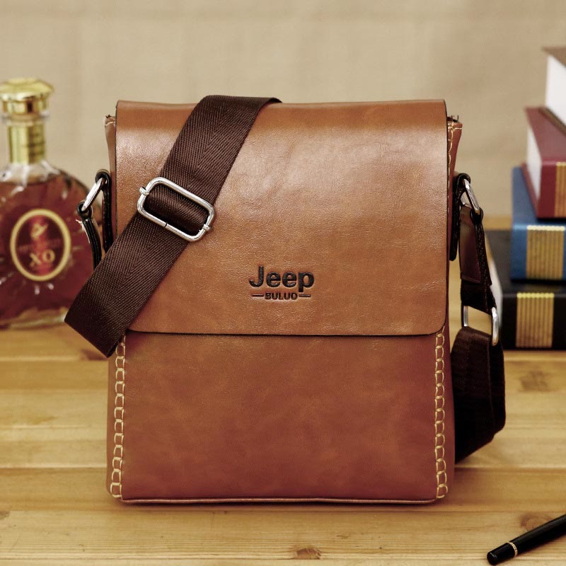 Messenger Bag for Men Lightweight Business PU Leather Briefcase