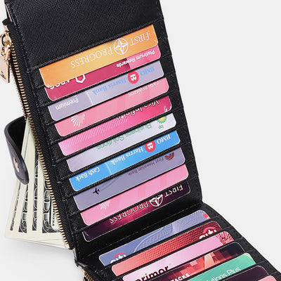 RFID Blocking Large Capacity Card Holder Classic Bifold Wallet