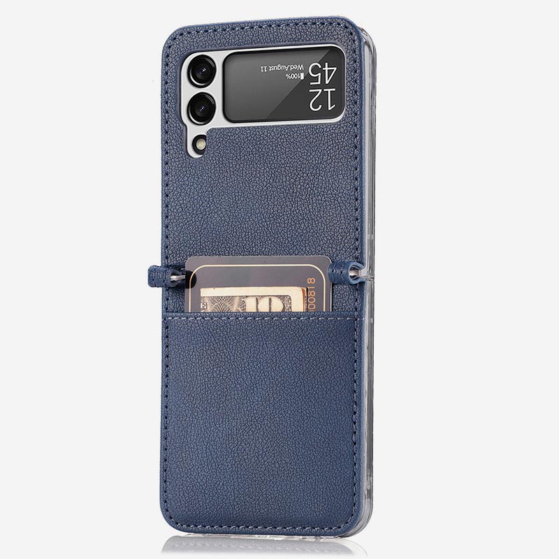 <Shipped within 24 hours> Samsung Z Flip 3 Leather Phone Case with Card Holder