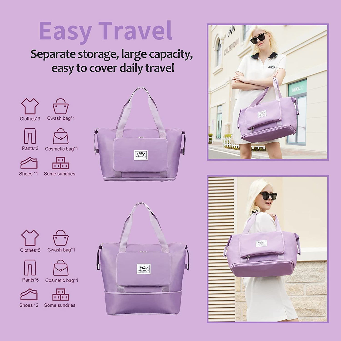 BUY 1 GET 1 FREE: Travel Bag Foldable Tote Handbag