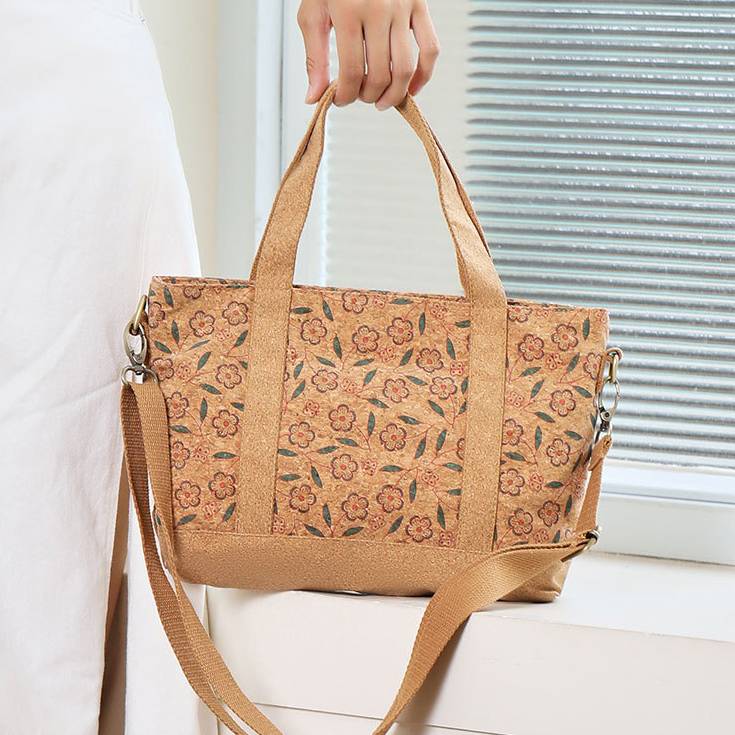 Portable Tote For Women Palamei Eco-Friendly Cork Bag Crossbody Bag