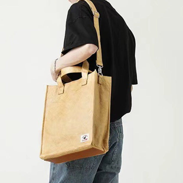 Minimalist Kraft Paper Bag Women Men Eco Friendly Crossbody Bag