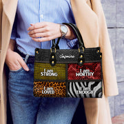 Custom Name Tote Queen Leather Bag Gift For Women