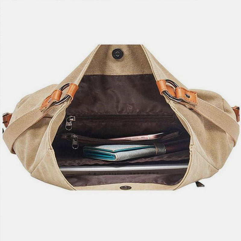 Large Capacity Canvas Shoulder Bag Backpack