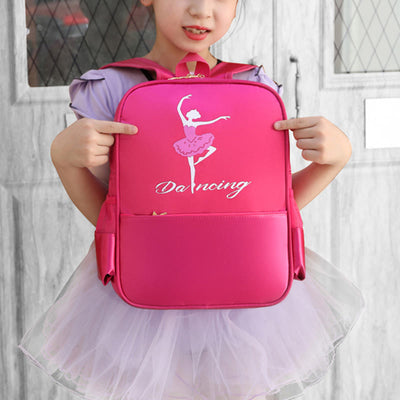 Girls Dance Backpack Ballerina Dress Decor Kids Dance Schoolbag