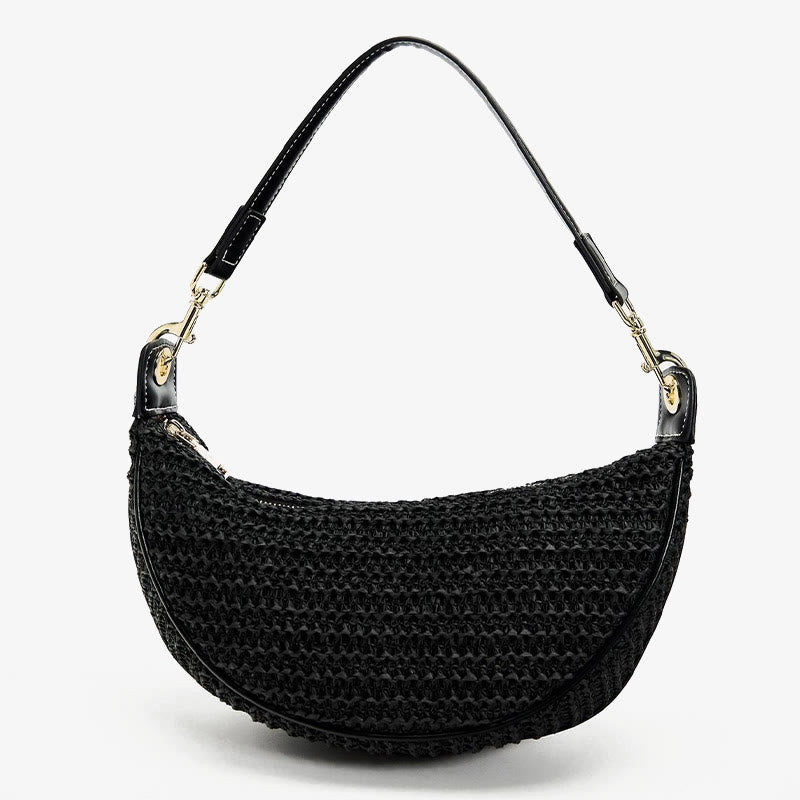 Straw Woven Bag Hobo Bag Crossbody Shoulder Purse for Women