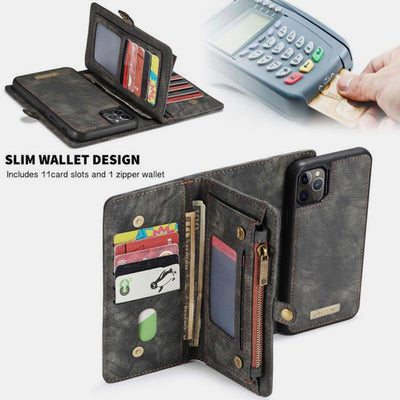 2 in 1Magnetic Wallet Detachable Case for iPhone 14/15/16, Samsung S22/S23