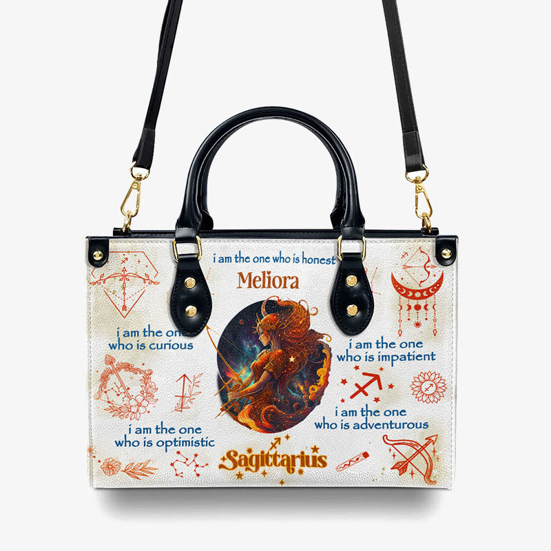 Zodiac Signs Handbag for Women Personalized Vegan Leather Tote