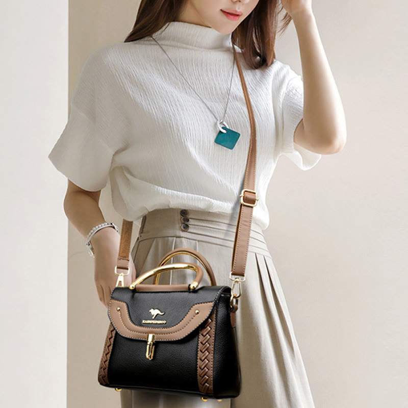 Limited Stock: Women Buckle Leather Square Crossbody Bag