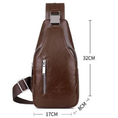 Limited Stock: Anti-theft Double Compartment PU Leather Sling Bag