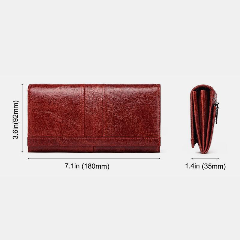 RFID Blocking Anti-theft Genuine Leather Wallet