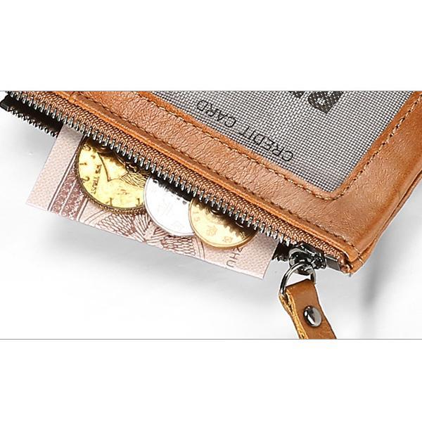 Casual Genuine Leather Double Zipper Wallet