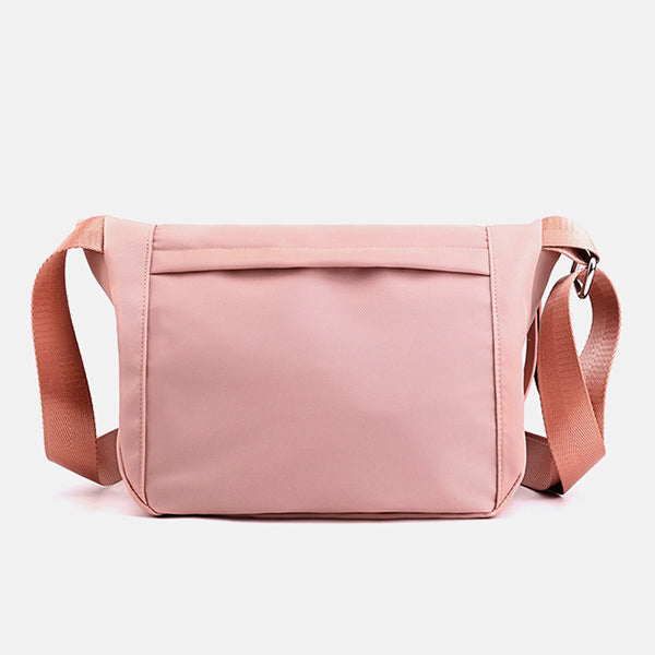 Solid Color Waterproof Casual Crossbody Bag