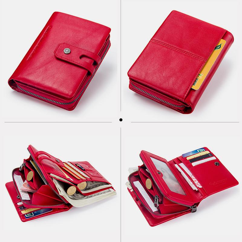 Genuine Leather Multifunctional Anti-theft Wallet