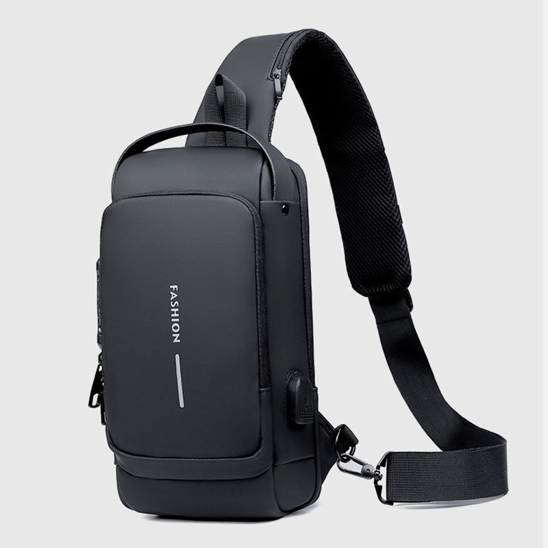 Anti-theft Sling Bag Cross Body Bag with USB Charging Port Password Locked