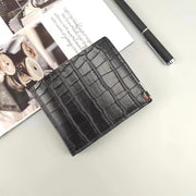 Handmade Genuine Leather Alligator Pattern Wallet for Women Men