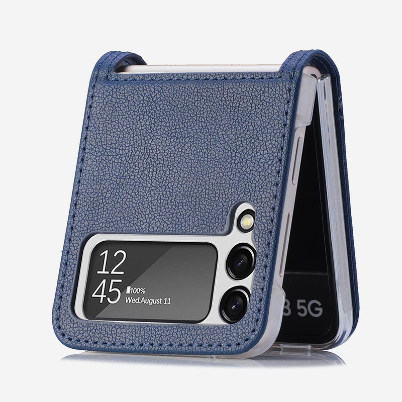 <Shipped within 24 hours> Samsung Z Flip 3 Leather Phone Case with Card Holder