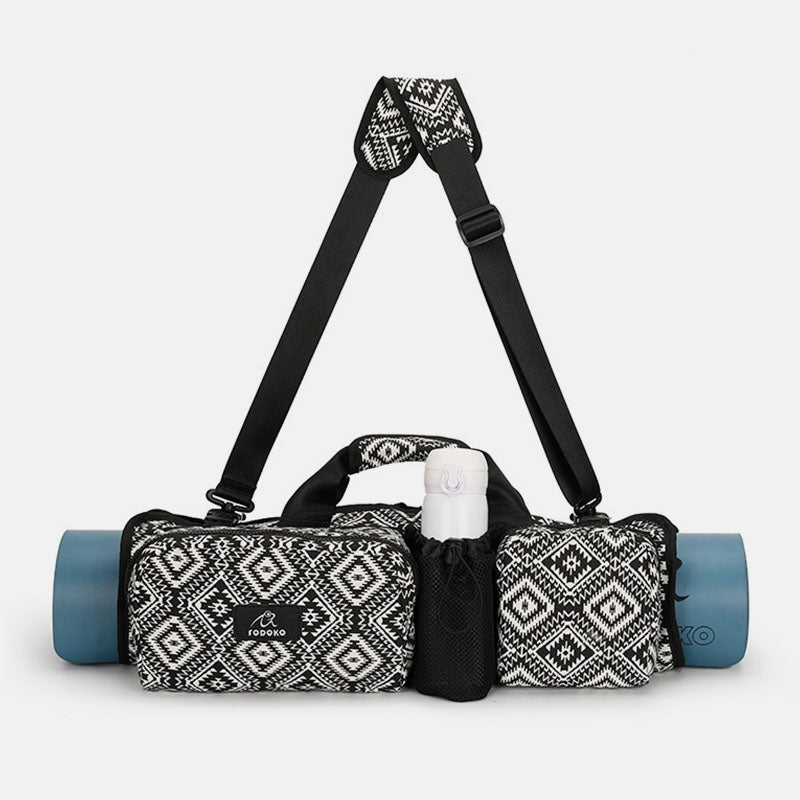 Exercise Yoga Mat Bag Carrier for Women Men with Multi-Pockets Adjustable Strap