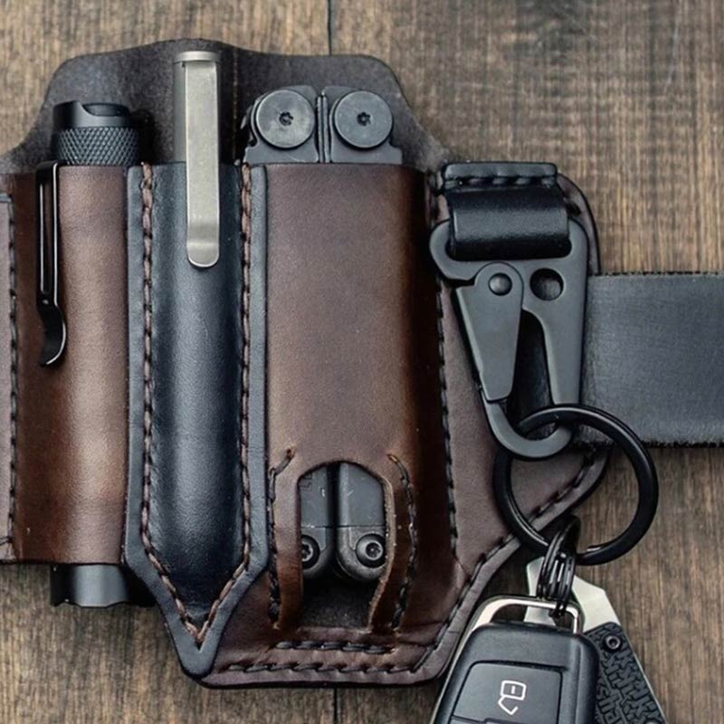 Unique Quality Leather Belt Loop Waist Multitool Sheath