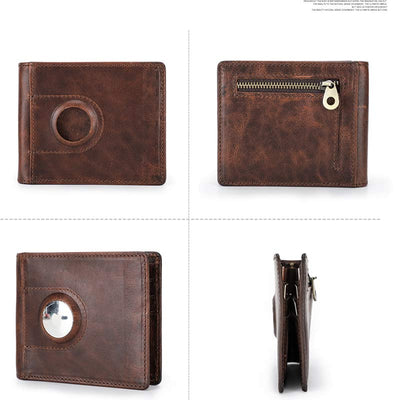 <Shipped within 24 hours> Multi Slot Leather Airtag Wallet