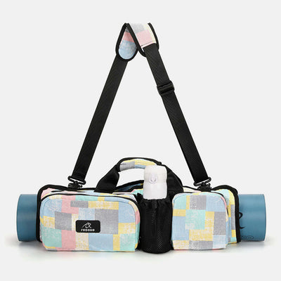 Exercise Yoga Mat Bag Carrier for Women Men with Multi-Pockets Adjustable Strap