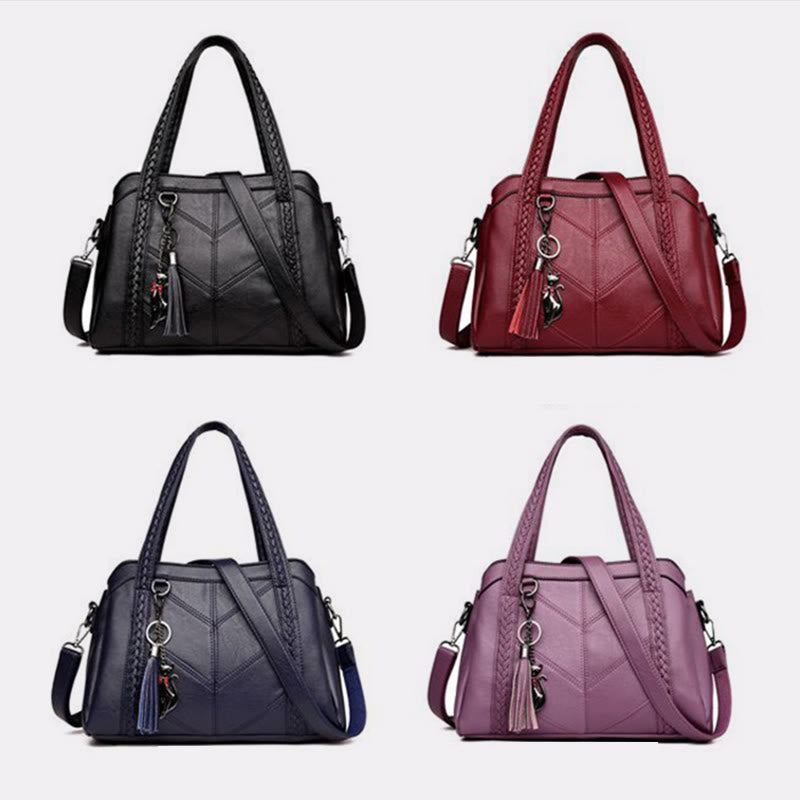 Top-Handle Bag For Women Tassel Large Capacity Crossbody Bag