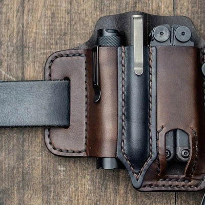 Unique Quality Leather Belt Loop Waist Multitool Sheath