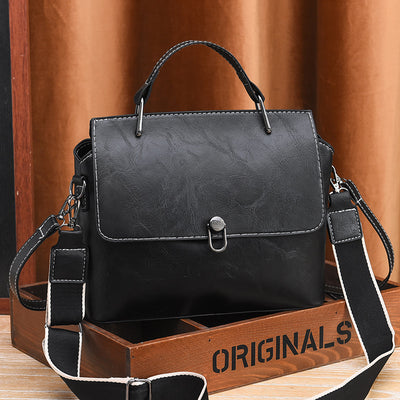 Double Strap Handbag Retro Minimalist Cross Body Bag For Women