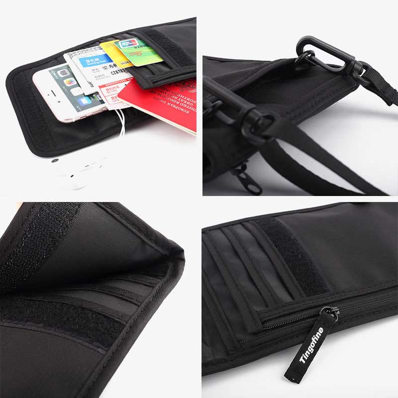 Waterproof RFID Blocking Travel Wallet Passport Holder Small Crossbody Purse