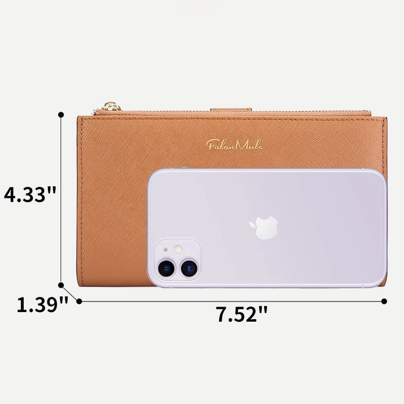 Wallet for Women RFID Multiple Slot Large Capacity Leather Card Purse