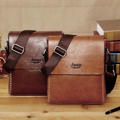 Messenger Bag for Men Lightweight Business PU Leather Briefcase