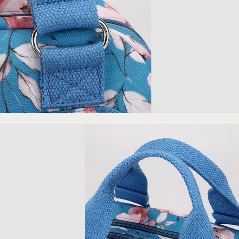 Nylon Crossbody Bag For Women Colorful Flower Printing Handbag