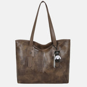 Women Soft Faux Leather Tote Shoulder Bag Large Capacity Handbag