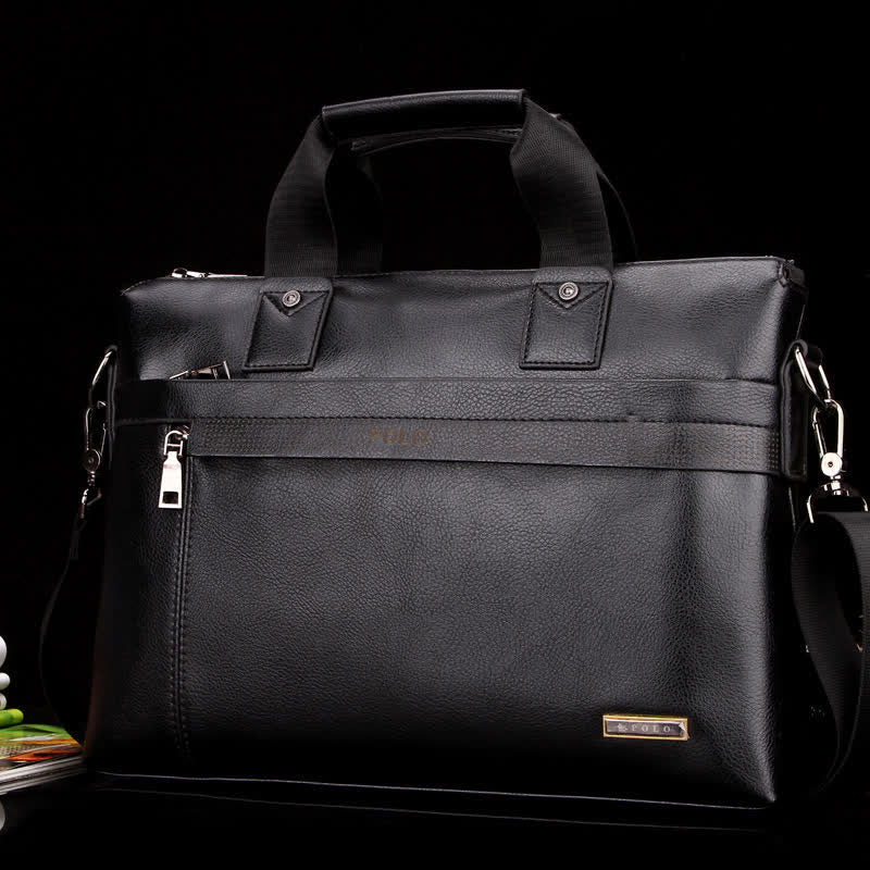 Mens Business Briefcase Laptop Shoulder Bag Leather Messenger Bag