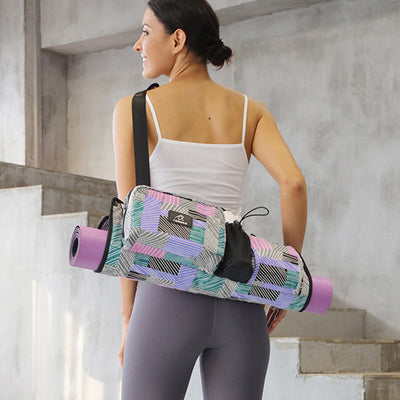 Exercise Yoga Mat Bag Carrier for Women Men with Multi-Pockets Adjustable Strap