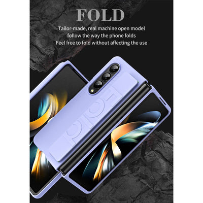 Colorful Samsung Galaxy Z Fold 2/3/4/5/6 Case Phone Case With Elastic Wrist Strap