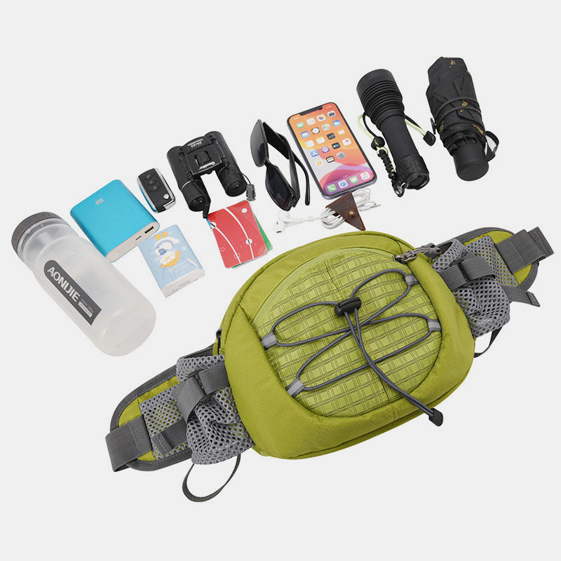 Outdoor Hiking Fishing Waist Bag with Crossbody Strap