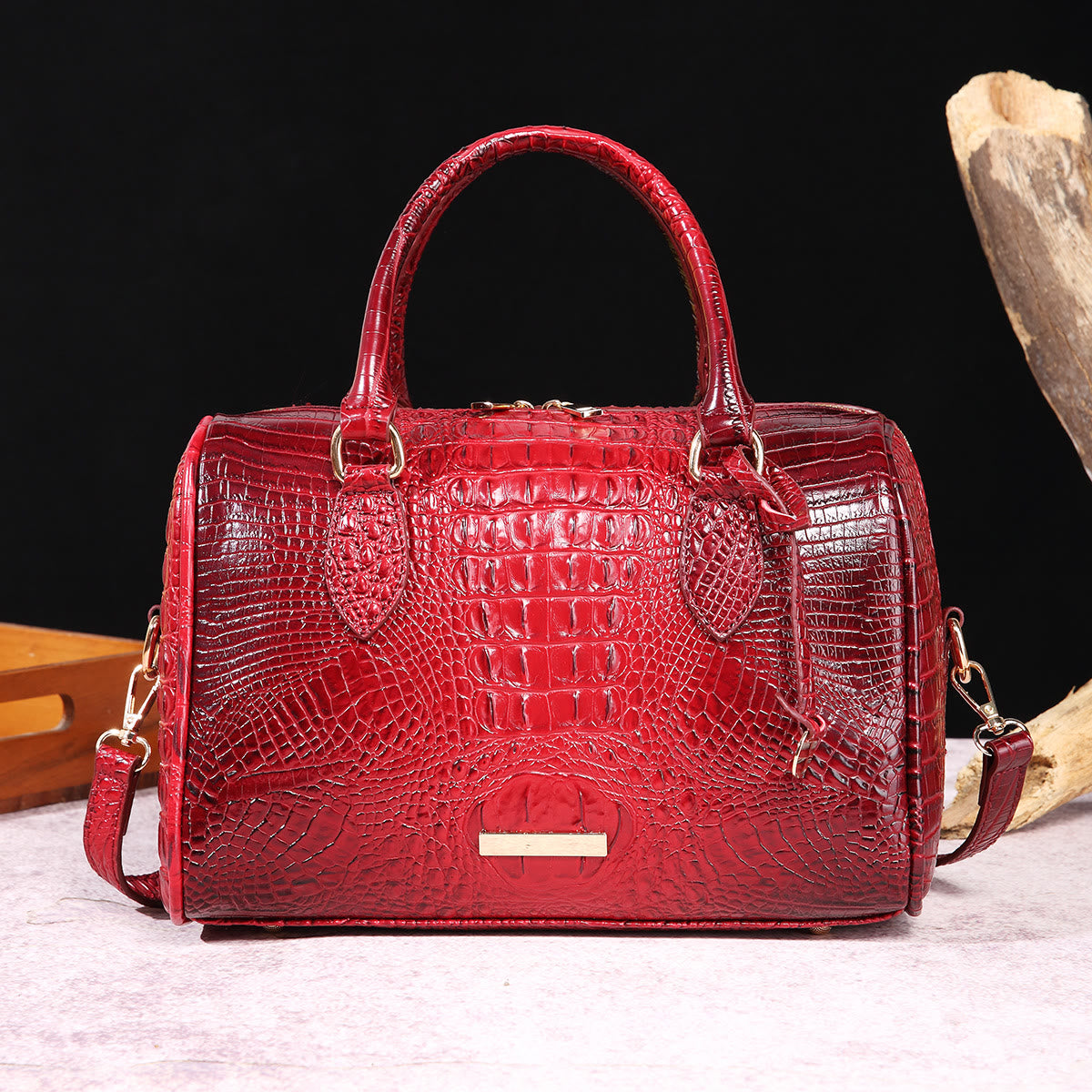 Tote For Women Travel Elegant Crocodile Pattern Crossbody Bag