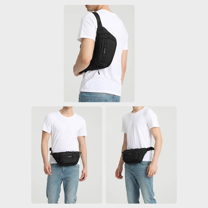 Portable Waist Bag For Men Simple Leisure Crossbody Bag