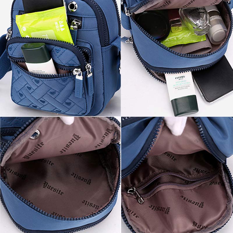 <Shipped within 24 hours> Multi-pocket Casual Nylon Purse Crossbody Bag