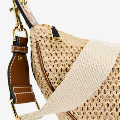 Straw Woven Bag Hobo Bag Crossbody Shoulder Purse for Women