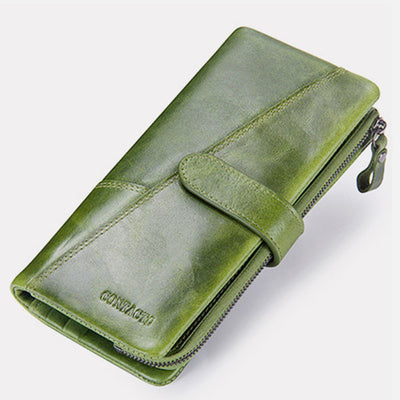 Multi-Card Genuine Leather Wallet