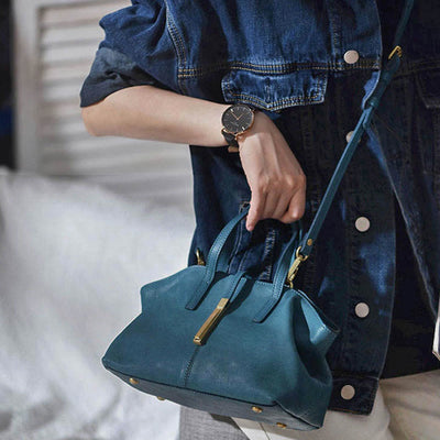 Top-Handle Bag For Women Dating Vintage Leather Crossbody Bag