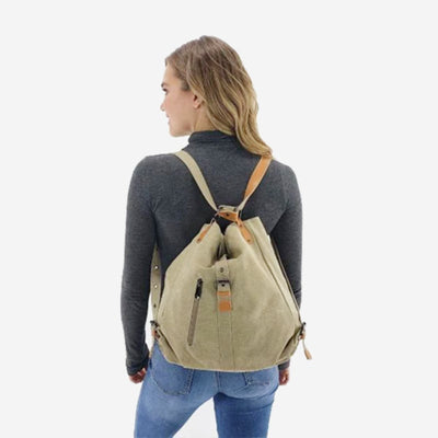 Large Capacity Canvas Shoulder Bag Backpack