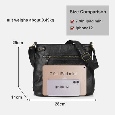 Crossbody Bag for Women Zip Adjustable Strap Soft Leather Shoulder Handbags