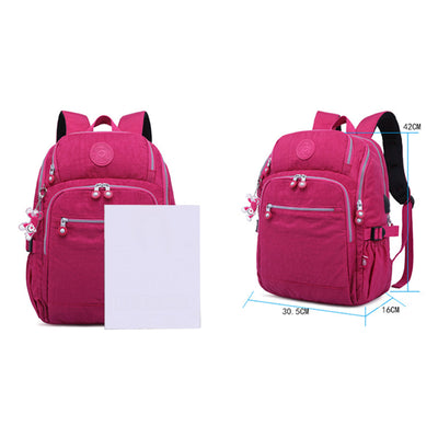 Solid Color Multi-pocket Travel Backpack